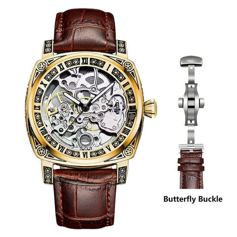 Authentic Brand Carved Watches Automatic men watches -JW00632-Veeddydropshipping