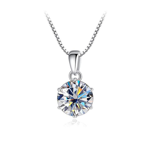 Moissanite Pendant Necklace For Women Top Quality 925 Sterling Silver -JW00060-Veeddydropshipping