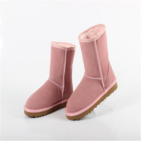 Lady Female Leather Boot girl Waterproof Shoes Flat Casual-BS00935-Veeddydropshipping