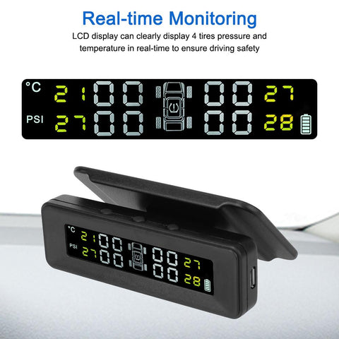 Tire Pressure Monitoring System Air Leak Alarm With 4 External Sensors-AM00590-Veeddydropshipping