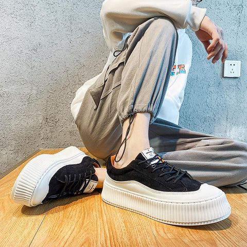 Sneaker Student Fashion Board Shoe Leather Comfortable-BS01397-Veeddydropshipping