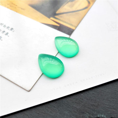 Colorful Water Drop Resin Faux Cat Eye Cabochon Bead Fit DIY -JW01629-Veeddydropshipping