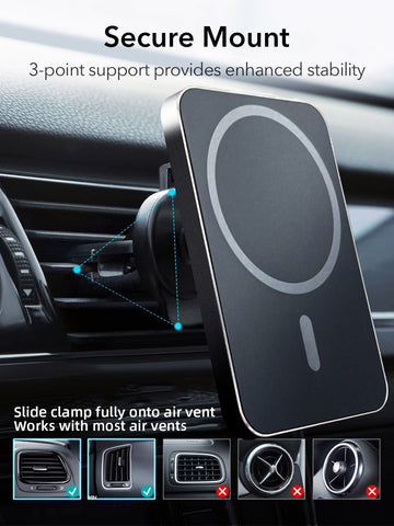 15W Car Magnetic Wireless Charger for iPhone 13 12 14 Pro Max Wireless Charging Car Charger-PA01051-Veeddydropshipping
