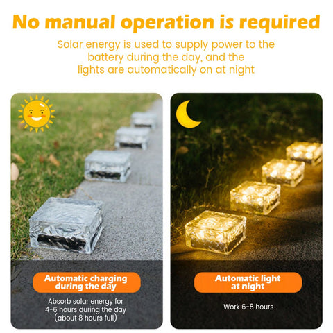 4pcs Solar LED Lights Outdoor Decor Lawn Lamp Solar Brick Light-TI00830-Veeddydropshipping