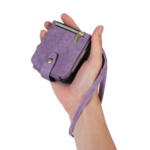Fashion Crossbody Bag Leather Phone Case for Samsung Galaxy Z Flip 4 5G Flip 3 Flip3 Flip4 Case-PA00622-Veeddydropshipping