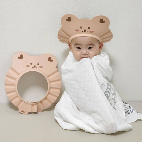 Adjustable Baby Bath Shower Shampoo Cap Cartoon Bear Hair Wash-TB00728-Veeddydropshipping