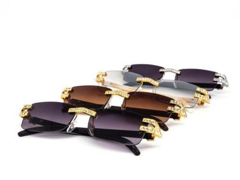 Quavo Migos Rimless Diamond SQUARE Frame-MF00831-Veeddydropshipping