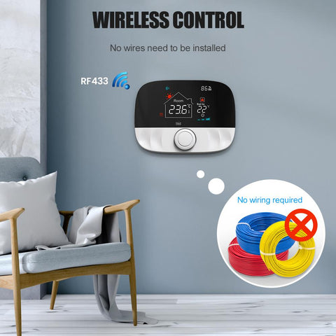 Smart RF Wireless Thermostat Wifi For Floor Heating And Gas Boiler-TI01012-Veeddydropshipping