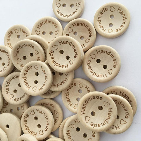 Wooden Handmade Round Craft Sewing Buttons-HA00095-Veeddydropshipping