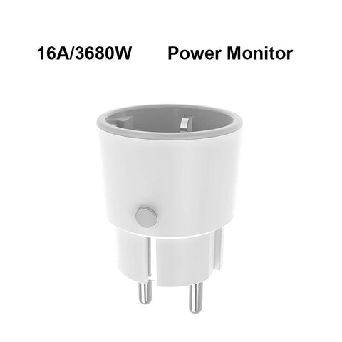 Mini Standard 16A EU Smart Wifi Plug with Power Monitor, Smart Socket Outlet -CE00067-Veeddydropshipping