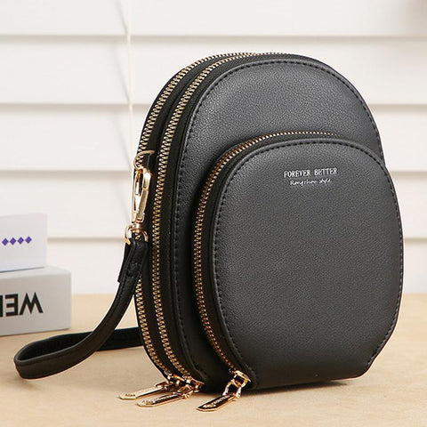 Crossbody Bag PU Female Large Capacity Mobile Phone Bag-BS00136-Veeddydropshipping