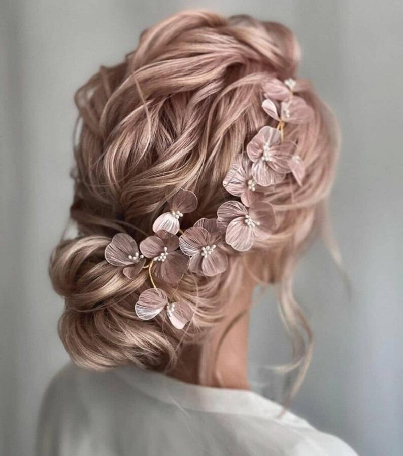 Flower Hairband Bridal Jewelry Pearl Crystal Elegant  -JW00546-Veeddydropshipping