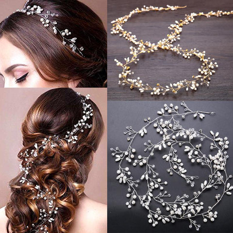 Hairbands Crystal Engagement Hair Accessories For Bride  -JW00467-Veeddydropshipping