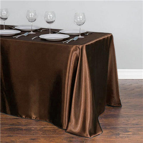 Satin Tablecloth Rectangular Silky Table Overlay Cover-HA00544-Veeddydropshipping