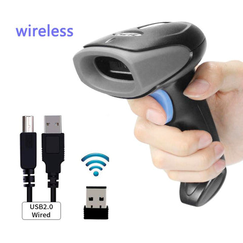 Wireless Barcode Scanner USB Wired/ 2.4G Wireless 1D Bar code Reader-Veeddydropshipping