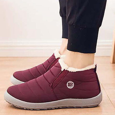 Plush Shoes Woman Slip On Women Shoes Keep Warm Ankle-BS00952-Veeddydropshipping