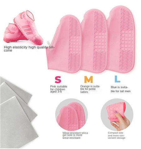 Rubber Zippers Reusable Waterproof Shoes Covers-HA01147-Veeddydropshipping