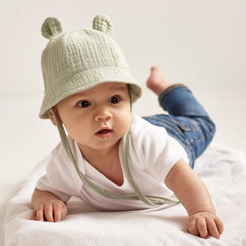 Spring Autumn Solid Color Soft Baby Bucket Hat Cotton Fisherman Hats Kids-TB00421-Veeddydropshipping