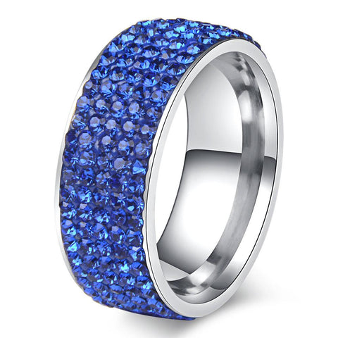 High Quality Crystal Stainless Steel Ring Multicolor Women -JW00035-Veeddydropshipping