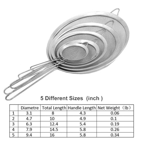 Stainless Steel Fine Mesh Strainers Oil Strainer-HA01335-Veeddydropshipping