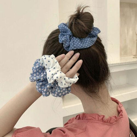 Hair Satin Silk Solid Ponytail Hair Ties Rope-WF01065-Veeddydropshipping