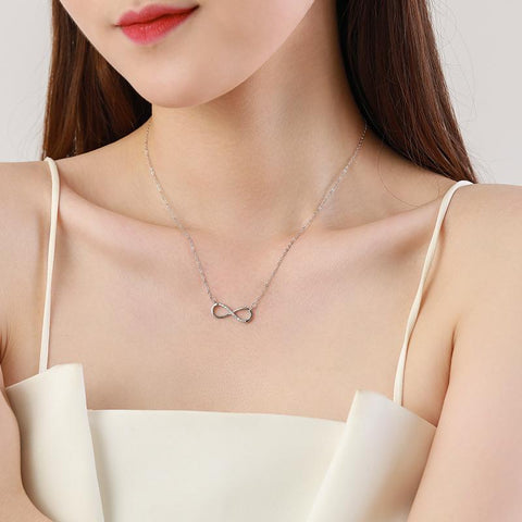 100% 925 Sterling Silver Infinite Love Pendant Necklace For Women -JW00053-Veeddydropshipping