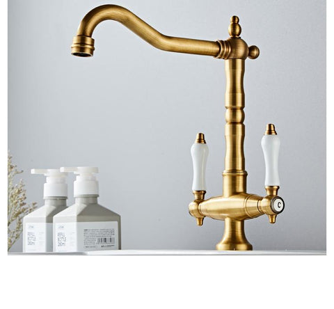 Kitchen Dual Handle Antique Faucet-TI00621-Veeddydropshipping
