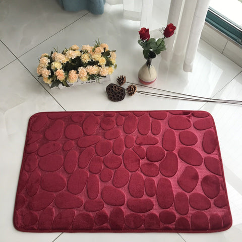 Bath Mat Cobblestone Embossed Non Slip Mat-HA00411-Veeddydropshipping