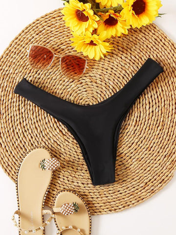 Bikini Bottoms 2023 New Women Swimsuit High Waist Thong Swimwear Trunks-OS00012-Veeddydropshipping