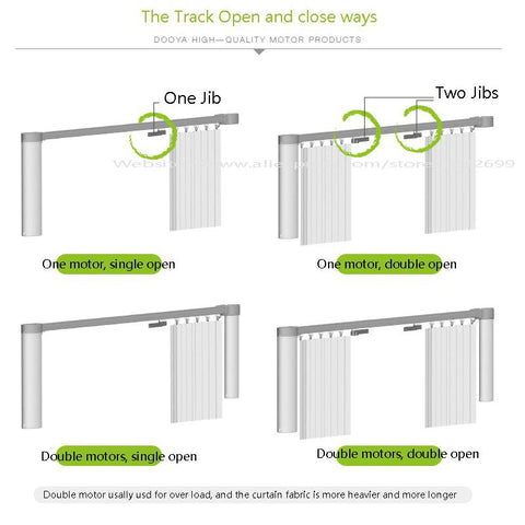 Electric Curtain Track rail Customizable Super silence for tuya Wifi zigbee Curtain-TI01089-Veeddydropshipping