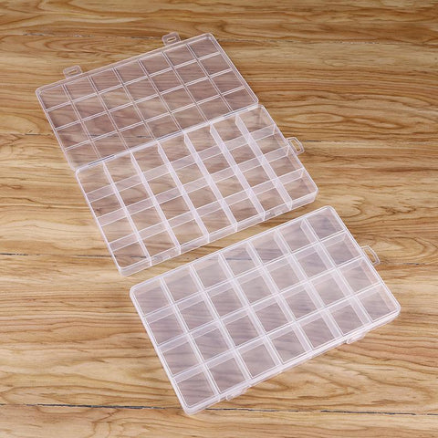 Rectangle Plastic Jewelry Box Compartment Storage Box-JW01733-Veeddydropshipping