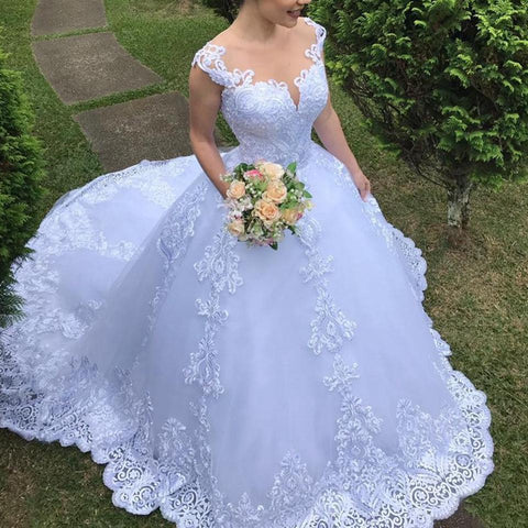 Ball Gown Long Wedding Dress-WF01569-Veeddydropshipping