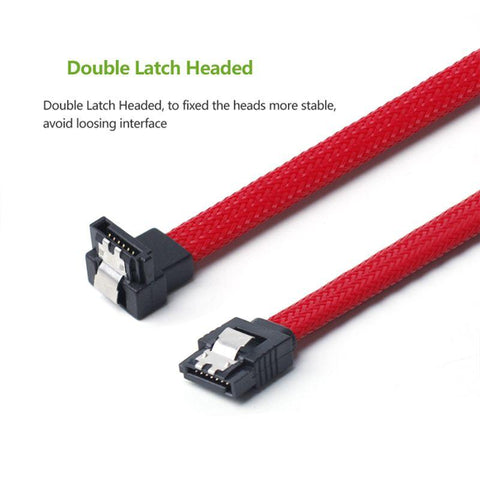 50CM SATA 3.0 III SATA3 7pin Data Cable Right Angle 6Gb/s SSD Cables HDD-CE00069-Veeddydropshipping