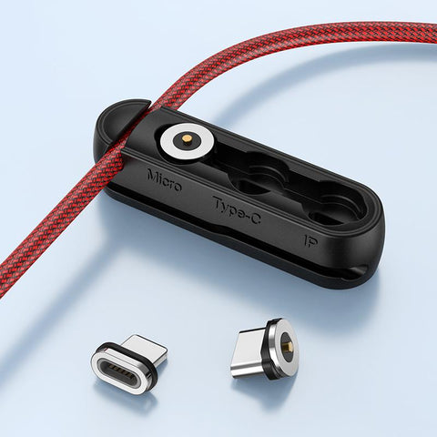 Cable Organizer &amp; Magnetic Plug Box Silicone USB Cable Winder Flexible Cable-PA00923-Veeddydropshipping