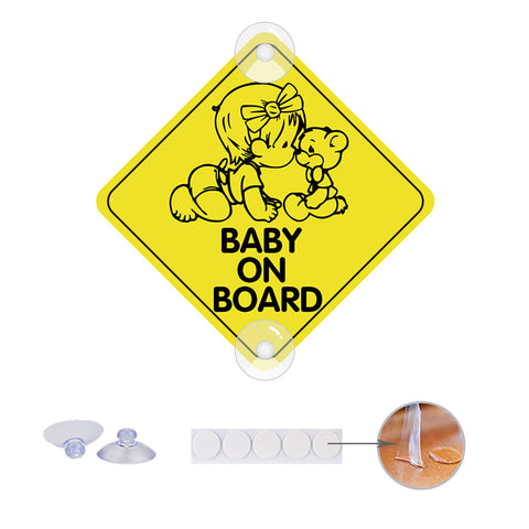 Type Stickers for Car Styling Kids in Car Safety Warning Yellow Decals-AM00826-Veeddydropshipping