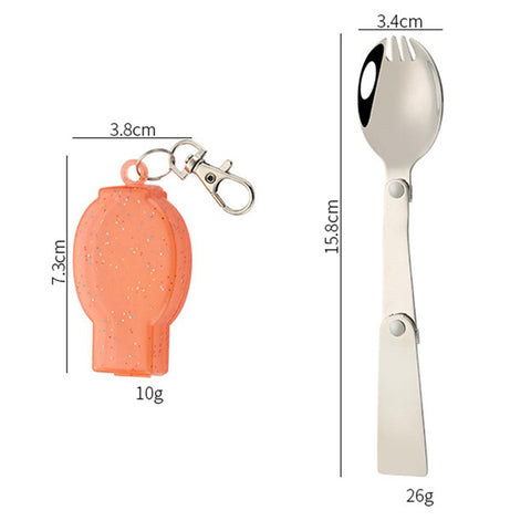 Stainless Pocket Spoon Fork Light Small Foldable Spoon Fork-OS01309-Veeddydropshipping