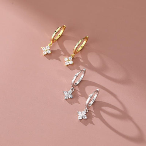 925 Sterling Silver Floral Sweet Earrings Temperament Simple-JW01418-Veeddydropshipping