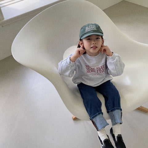 2022 Autumn New Children Sport Long Sleeve T-shirt Boy Baby Simple Letter-TB00932-Veeddydropshipping