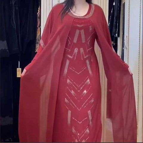 African Long Sleeve Long Dress Maxi Dress-Veeddydropshipping