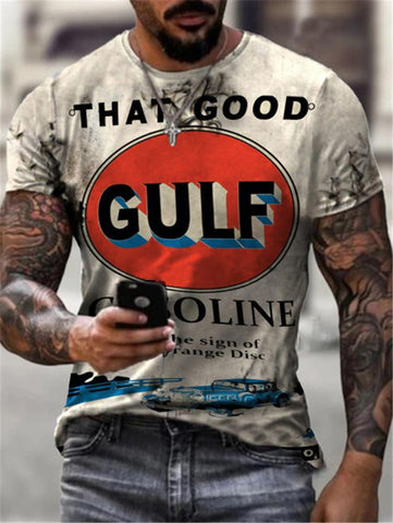 Gulf Print Tee Top Short Sleeve Oversized-MF00033-Veeddydropshipping