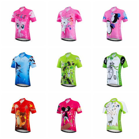 Cycling Jersey Kids Boy Girl Bike Mountain MTB Shirt Short sleeve Children Mountain -OS01209-Veeddydropshipping