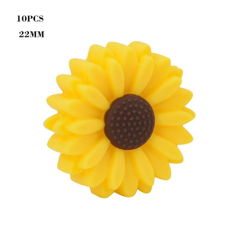 Sunflower Mini Silicone Beads DIY Pacifier Chain Baby  -JW01535-Veeddydropshipping