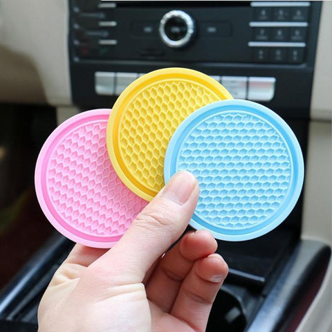 Rhinestone Rubber Mat for Bottle Holder Coaster Auto Interior-AM01427-Veeddydropshipping