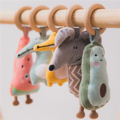 1pc Baby Rattles Wooden Pendant Mobile Baby Toys Fitness Accessories Cartoon Infant Toy-TB00526-Veeddydropshipping
