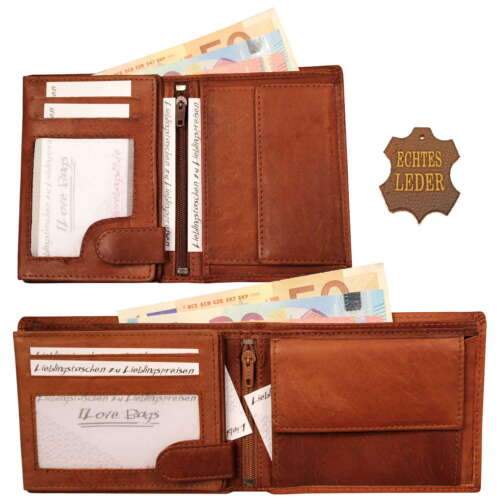 Geldbeutel Portemonnaie echt Leder Hochformat Querformat-WF01055-Veeddydropshipping