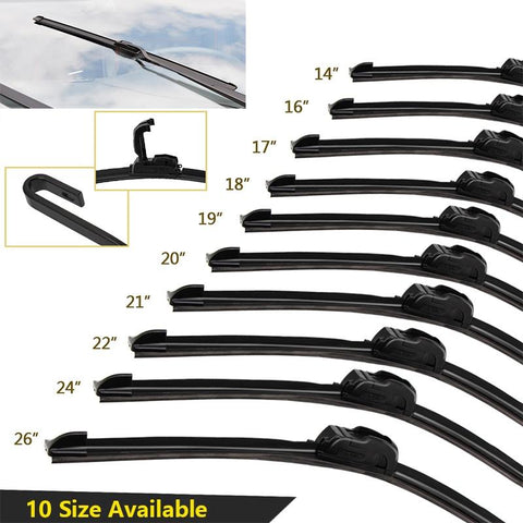 Universal Car Wiper Blade U Hook Type 14&quot;16&quot;17&quot;18&quot-AM00207-Veeddydropshipping