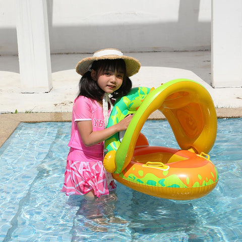 Baby Inflatable Swimming Rings Seat for 1-4Y Children Floating Sun Shade Swim Circle-OS00045-Veeddydropshipping