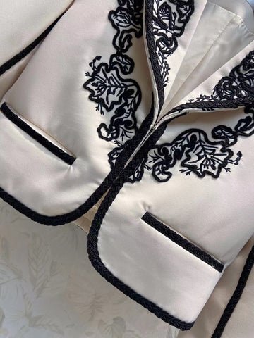 Women Long Sleeve Jacket Slim Floral Embroidery Fashion-WF00244-Veeddydropshipping