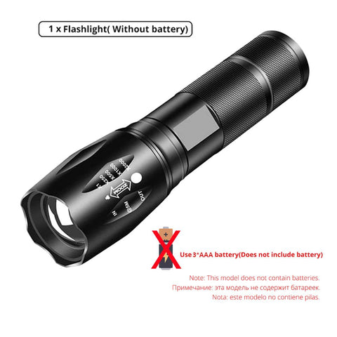 USB Rechargeable LED Flashlight Use Powerful T6 lamp beads 100 meters lighting-TI00779-Veeddydropshipping