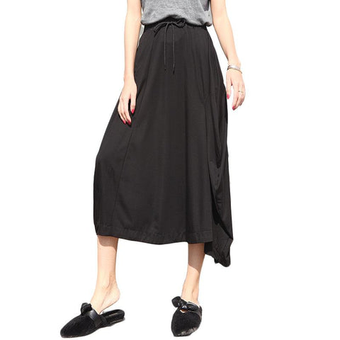 Women Loose Irregular Capri Skirt Pants-WF00645-Veeddydropshipping